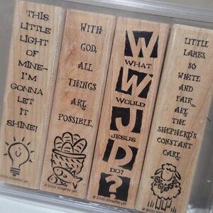 Little Inspirations WWJD Stampin Up rubber Stamp Set